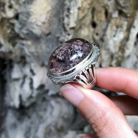 Phantom quartz (Garden quartz) Ring Size 6 - Picture 4 of 8